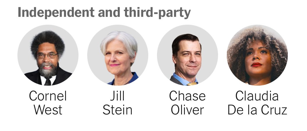 There are 4 candidates running in the US Presidential election who oppose genocide &amp; apartheid. 

The Republican &amp; Democrat candidates are committed to continuing genocide &amp; apartheid. 

Don’t say you have no choice. You do. 

Why choose lesser evil when you can vote for the