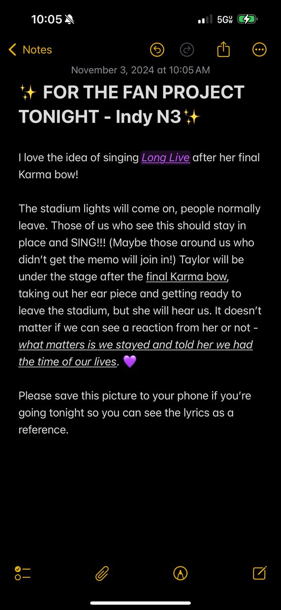 autumn_daylight's tweet photo. ✨ ATTENTION INDY N3 ATTENDEES - PLEASE READ!!! ✨

Please, help me spread the word out for our fan project. It’s truly special. 

#IndyTSTheErasTour 💜 https://t.co/6CWAe5tJxw