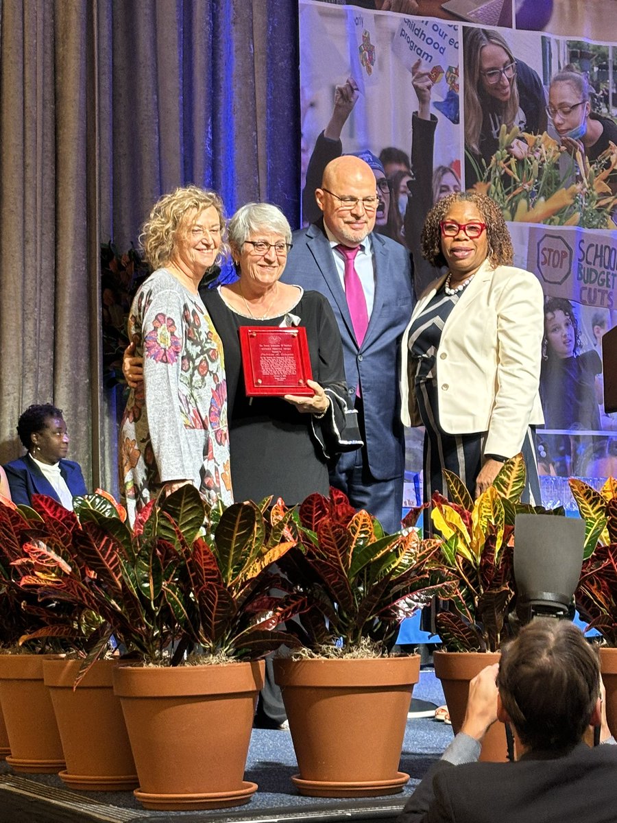 District 79 Representative Patricia Crispino received the very first Richard Procida award at #TeacherUnionDay
