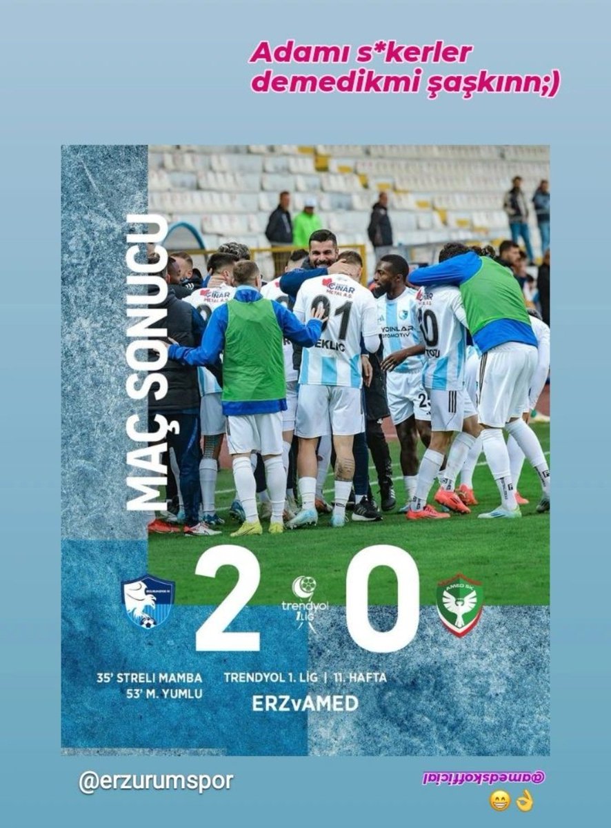 Saşkınn 👊🏻💪🏻

#erzurumspor 
#Amedspor