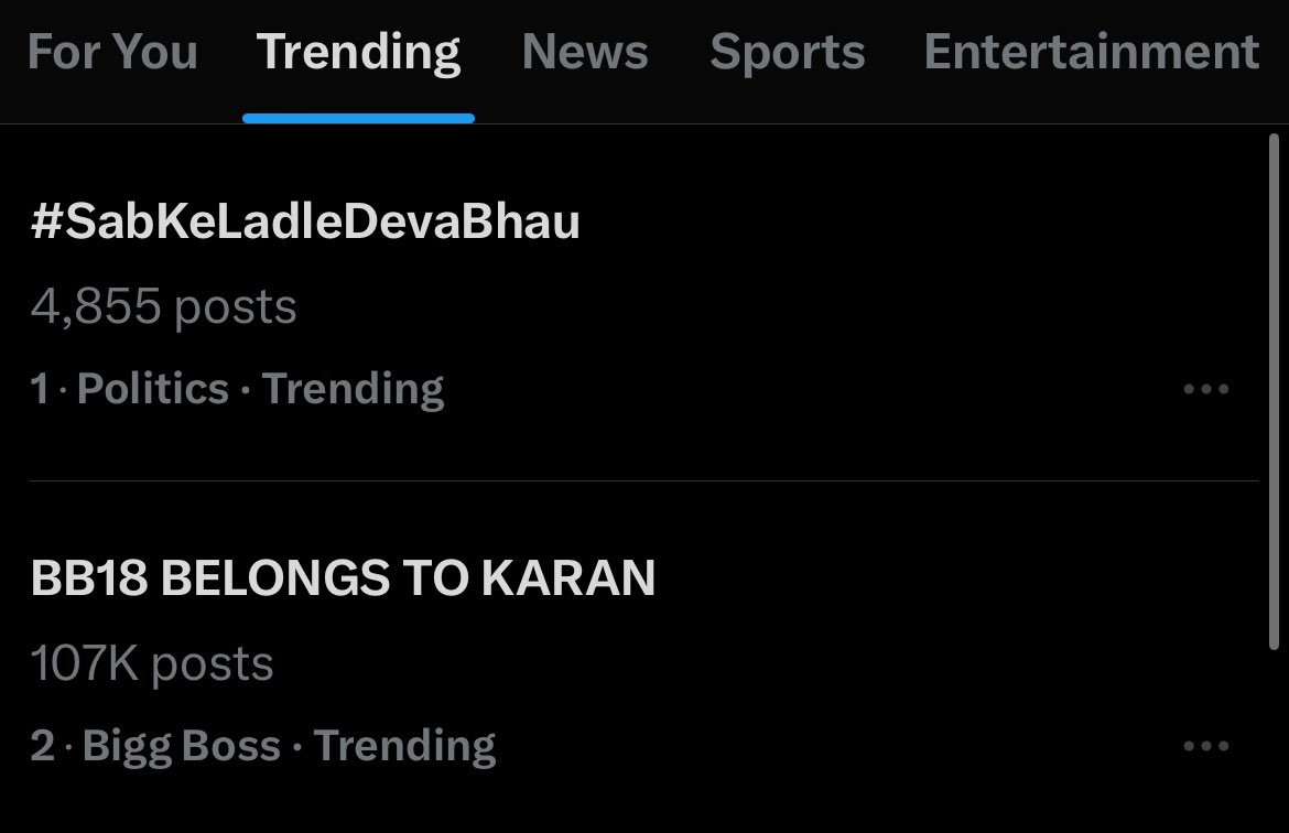 Ego_Is_Me_'s tweet photo. Difference Between a Bot Fandom and Organic Fandom has been explained by Karan Ke Veeron today!!

@KaranVeerMehra becomes first #BiggBoss18 contestant to trend on No.2 in Indian trending List!!

BB18 BELONGS TO KARAN https://t.co/4GjkgNfgXn