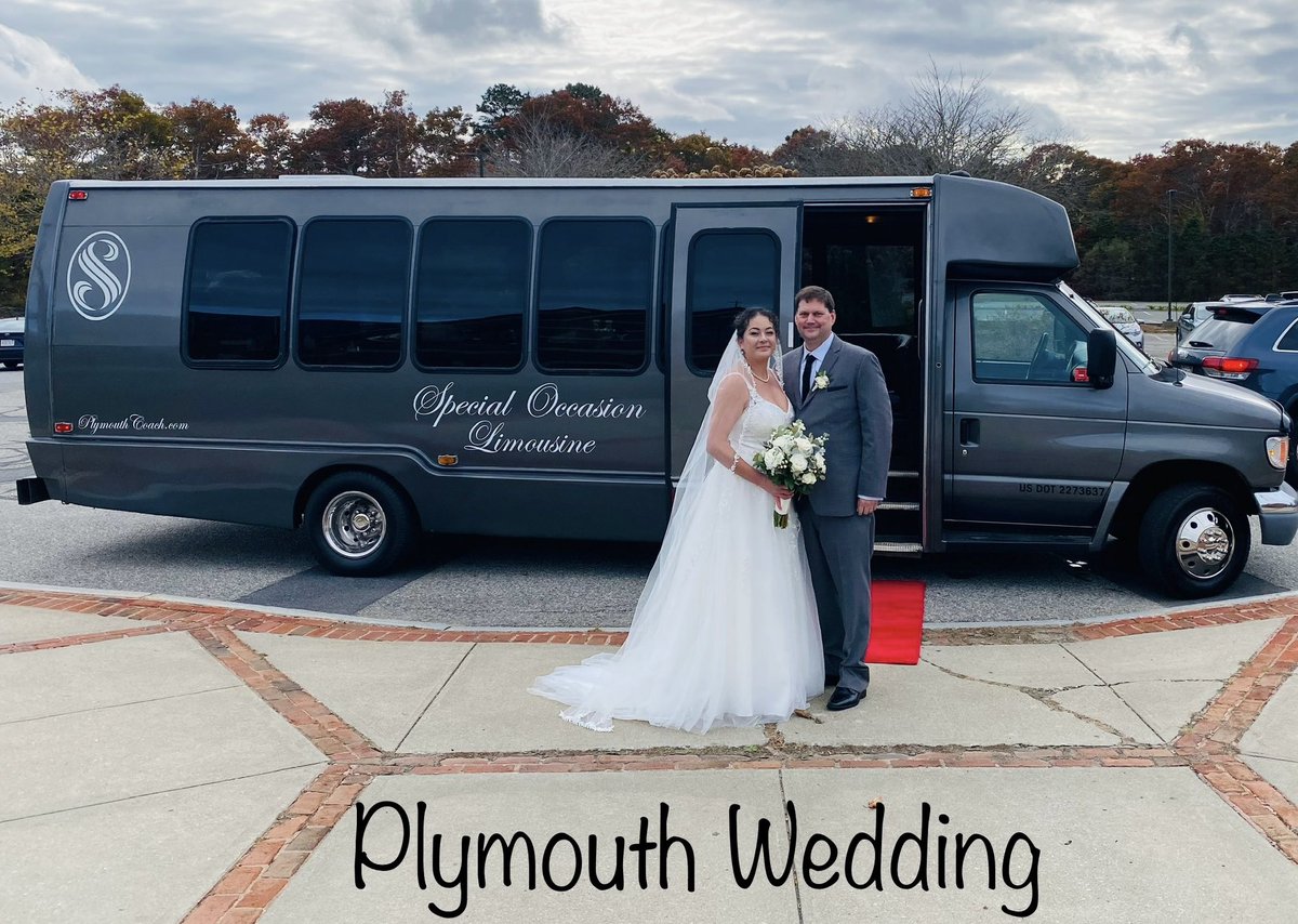 PlymouthCoach's tweet image. PLYMOUTH FALL WEDDING- Congratulations, We Transported the newly weds &amp;amp; their Wedding Party from Hotel 1620 to Sandwich for their ceremony and back to Hotel 1620 for the celebration via Limo Bus.
#specialoccasionlimo #arrivetogether #plymouthslimoservice

Plymouthcoach.com