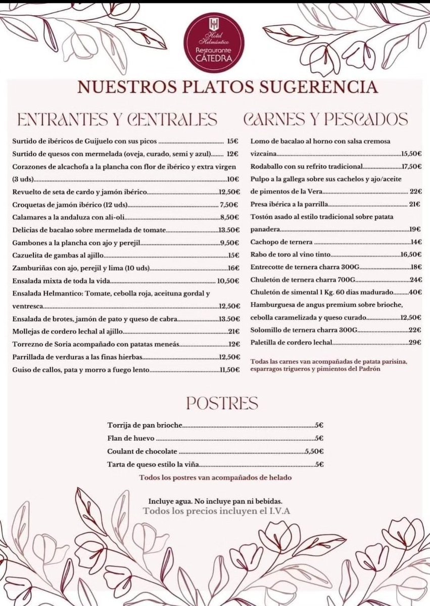 LuisJessGarcaH2's tweet photo. #menudiario #carta
#restaurantecatedra
Reserva tu mesa al ☎️+34923221220 https://t.co/0hKGpqEP8Z