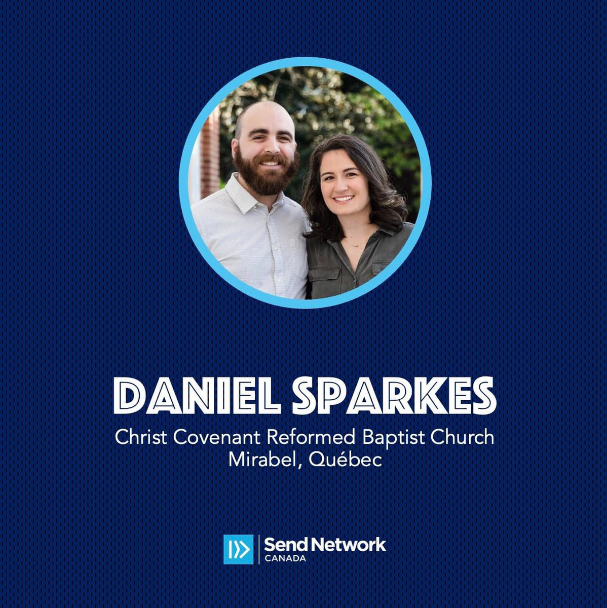 It's Daniel Sparkes' birthday tomorrow! Pray for Daniel and Victoria as he serves as Church Plant Team Member with Christ Covenant Reformed Baptist Church, serving their suburban Montréal community: missionaries.namb.net/full/daniel-sp…

#SendMontreal #CNBCQuebec <a href="/sendmontreal/">Send Montreal</a>