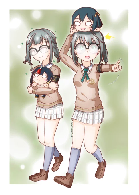 (oh right i forgot to post this here whoops)Twins commish#虹ヶ咲 
