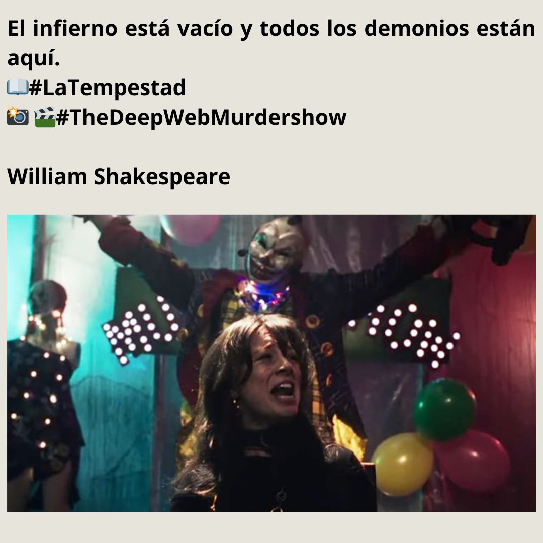 y_escenas's tweet photo. 📖#LaTempestad
📸 🎬#TheDeepWebMurdershow

🖊️#WilliamShakespeare https://t.co/5V9gs8XQoZ