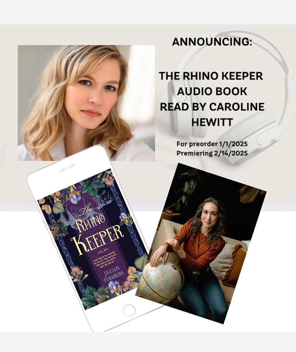Thrilled that The Rhino Keeper is getting an audiobook! Read by the amazing Caroline Hewitt. 🎙️🎉📚🦏

@HtFiction #WritingCommunity #HistFic #audiobooks