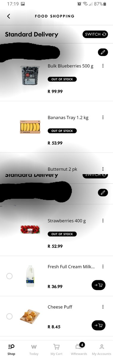 MatthewBrittan's tweet photo. @WOOLWORTHS_SA why is it always out of stock on the app. @CheckersSA will take all your online market share until you have none left. Please improve ASAP! https://t.co/vVMQiDVgc3
