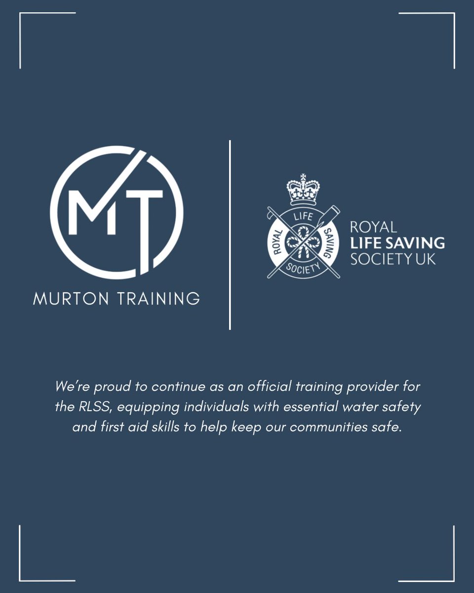 murton_training's tweet photo. We’re proud to continue as an official training provider for the RLSS, equipping individuals with essential water safety and first aid skills to help keep everyone safe. More updates coming soon!

#MurtonTraining #RLSS #WaterSafety #FirstAid #TrainingForLife #SkillBuilding https://t.co/yCtv31WLyd