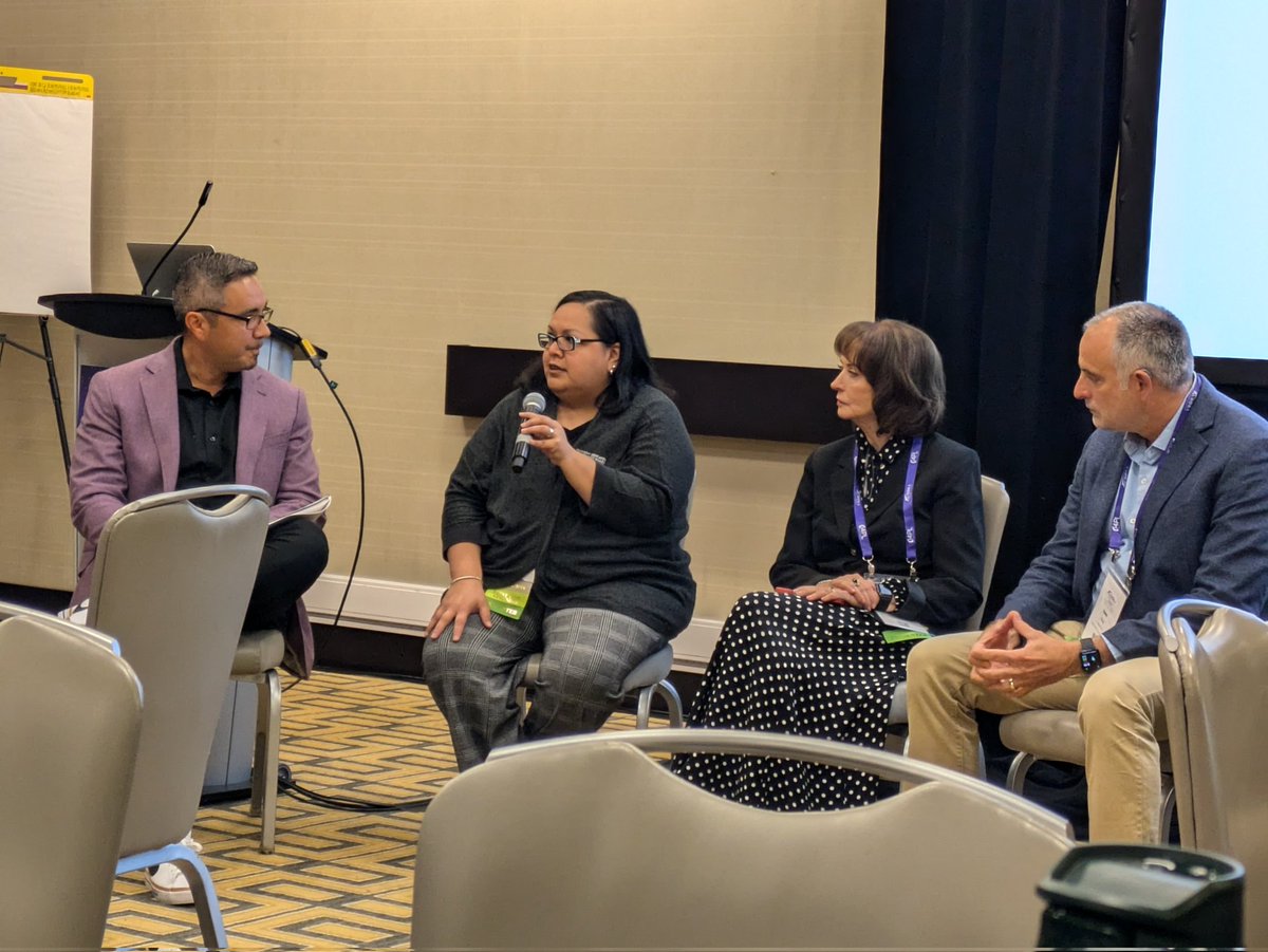Grateful to <a href="/scottbessindy/">Scott Bess</a>, Superintendent Sydnee Dickson, and Erica Hernandez-Scott for lending us their expertise about how they have made education transformation real in their states. #Aurora24