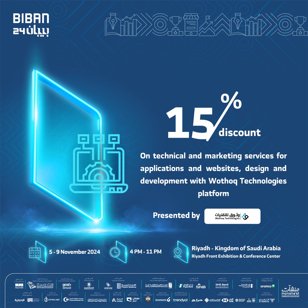 BibanGlobal's tweet photo. Design 💻
Develop 📲
And achieve your digital vision 🏌🏻

Get 15% discount on tech and marketing services for website design and development during #Biban Forum, offered by @Wothog.

Register now:
https://t.co/mYxTNKGgDt

#Global_Destination_for_Opportunities https://t.co/wvCRKm9VWY