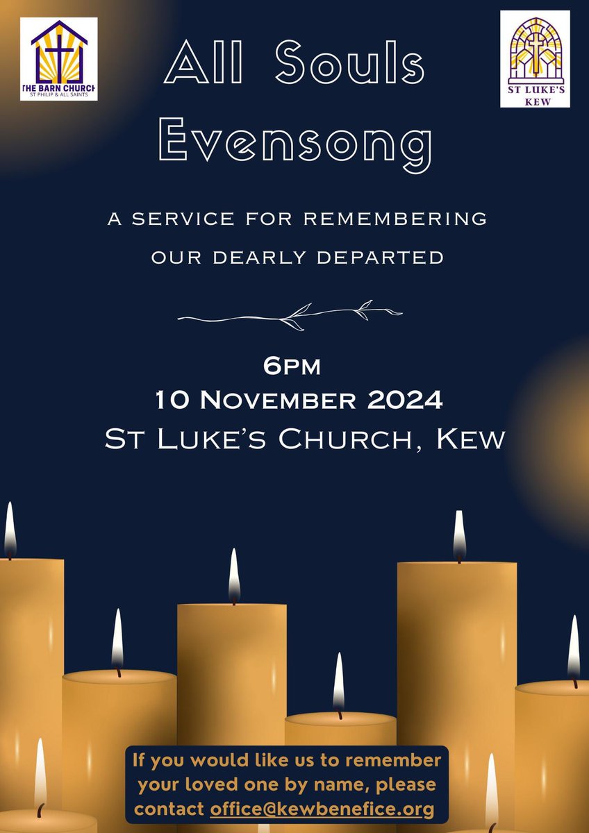 Next Sunday: Benefice Choral Evensong at our sister church,<a href="/stlukeskew/">stlukeskew</a>