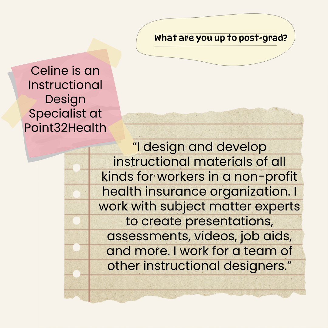 TowsonISTC's tweet image. Meet Celine, Towson&apos;s Instructional Design &amp;amp; Development Graduate!! #TowsonU #InstructionalDesign #Masters