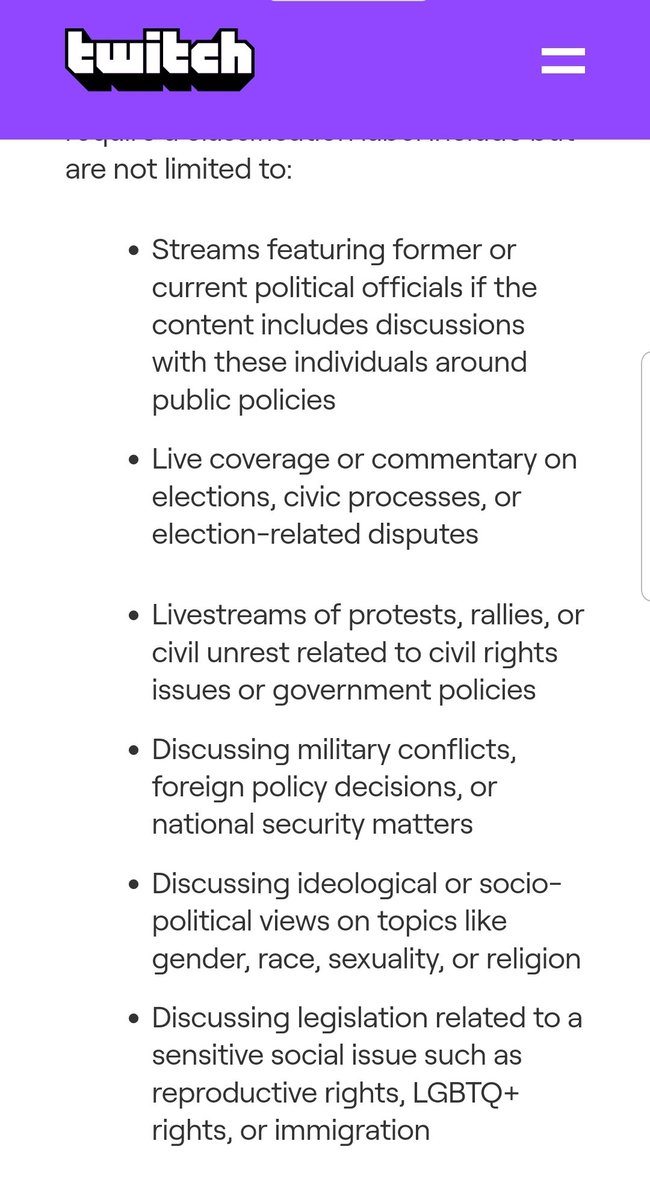 Every streamer agreeing with <a href="/Twitch/">Twitch</a>'s CG decision to hide LGBTQ rights activists, peace activists, women advocating for reproductive rights, and many more amazing people. Kick is the perfect place for you. Twitch is becoming reactionary and thats going to lead to more harassment
