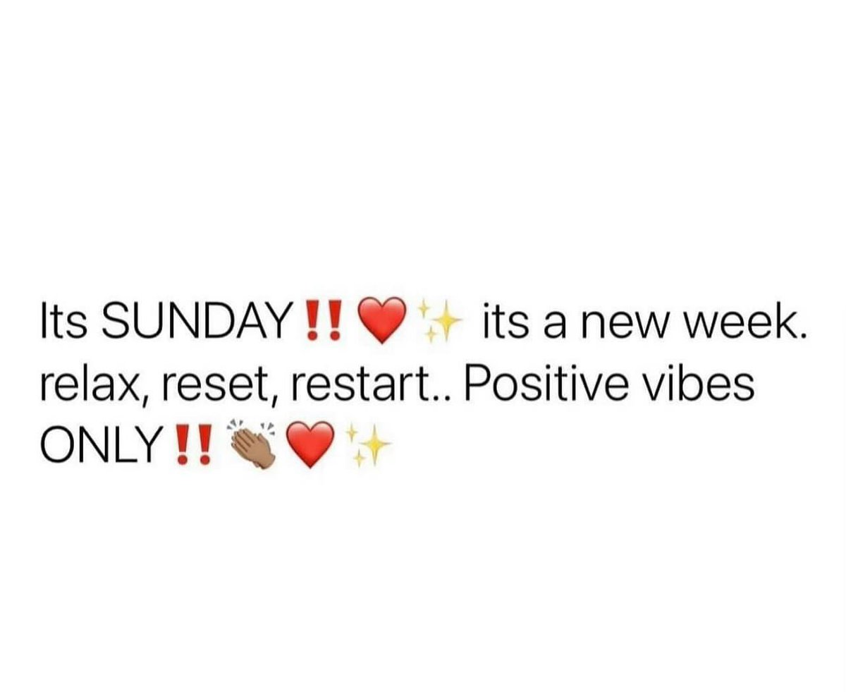 Happy Sunday.