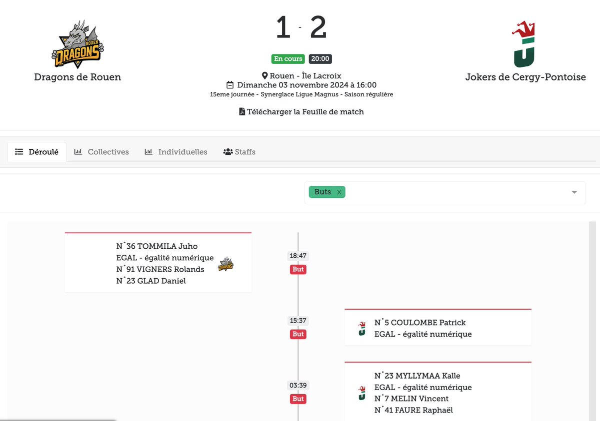 LigueMagnus's tweet photo. Premier tiers animé entre les @DragonsdeRouen et les @les_jokers ! 

Cergy-Pontoise a l'avantage pour le moment 👀

#SLMHockey #ROUCER https://t.co/SURQPRNHXL
