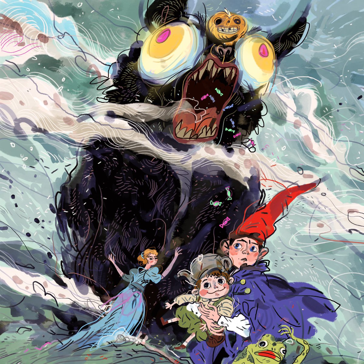 yuliiatveritina's tweet image. happy 10th anniversary to #Overthegardenwall ! 馃コ
