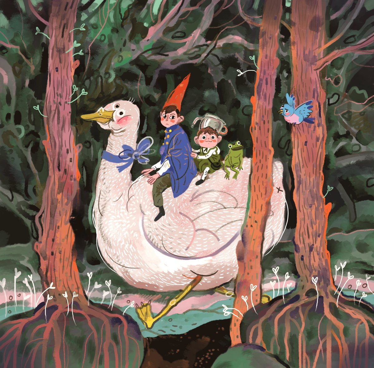 yuliiatveritina's tweet image. happy 10th anniversary to #Overthegardenwall ! 馃コ