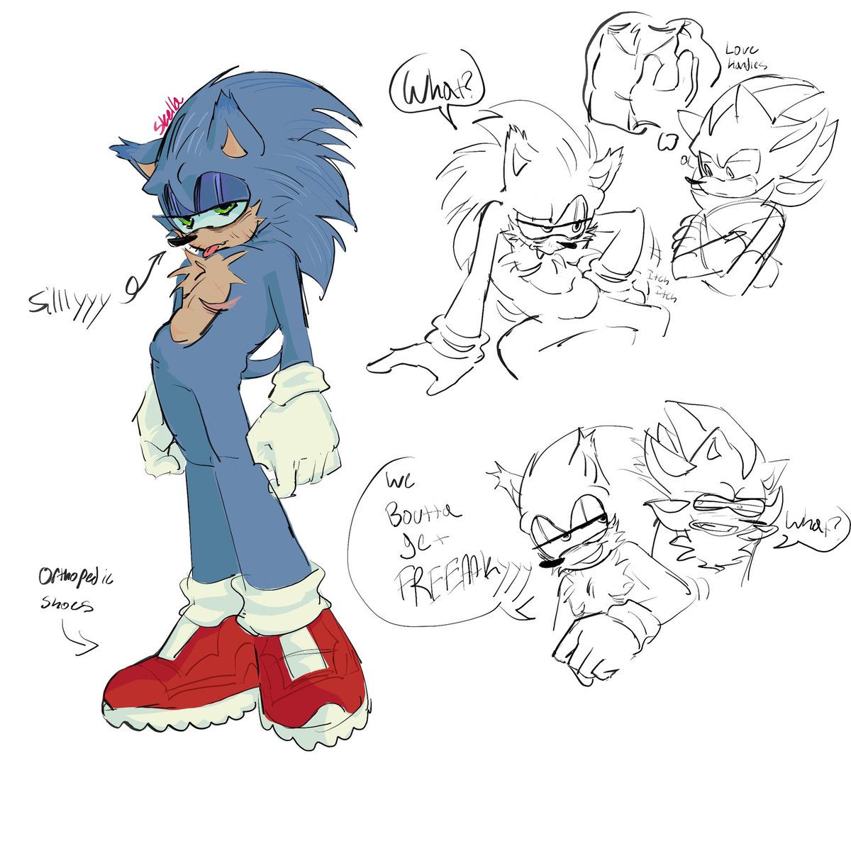 Skellatorph's tweet image. old sonic deserves a lil gut i think :3