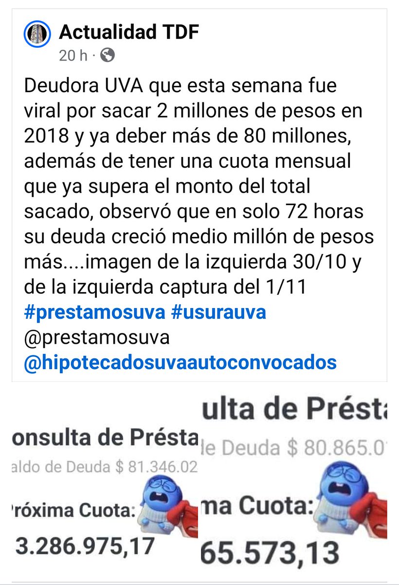 La #UsuraUVA no para de crecer. Siguen promocionando la #EstafaUVA mientras las familias #HipotecadosUVA presas del saqueo financiero están a punto de perder sus casas. NO SE DEJEN ENGAÑAR, NO CAIGAN EN LA TRAMPA DE LOS CRÉDITOS #UVA