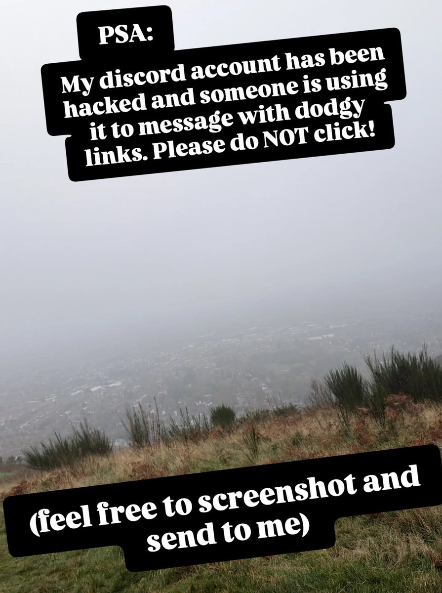 Lewis McGlade (@lewismcglade78) on Twitter photo Posting this here aswell. I didn't have help getting the account back and now the account is messaging people. So again PLEASE DO NOT CLICK A LINK from my old discord account.
Imagine if <a href="/discord_support/">Discord Support</a> has helped through the website or responded in here when it was early.... Posting this here aswell. I didn't have help getting the account back and now the account is messaging people. So again PLEASE DO NOT CLICK A LINK from my old discord account.
Imagine if <a href="/discord_support/">Discord Support</a> has helped through the website or responded in here when it was early....