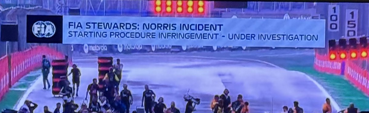 Well Fia stewards. Aborted start. So Norris breaches this rule. Fia. Time to take action and not only scrutinizing on Verstappen. #f1 #BrazilianGP