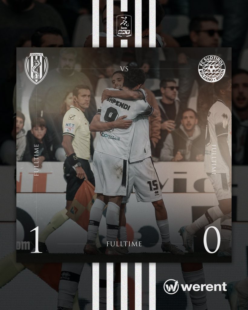 calciocesenafc's tweet image. #FULLTIME ‼️ Seconda vittoria consecutiva nel nostro stadio 🔥🔥🔥🔥
#DAIBURDEL

Offerto da Werent

#CesSud 1-0