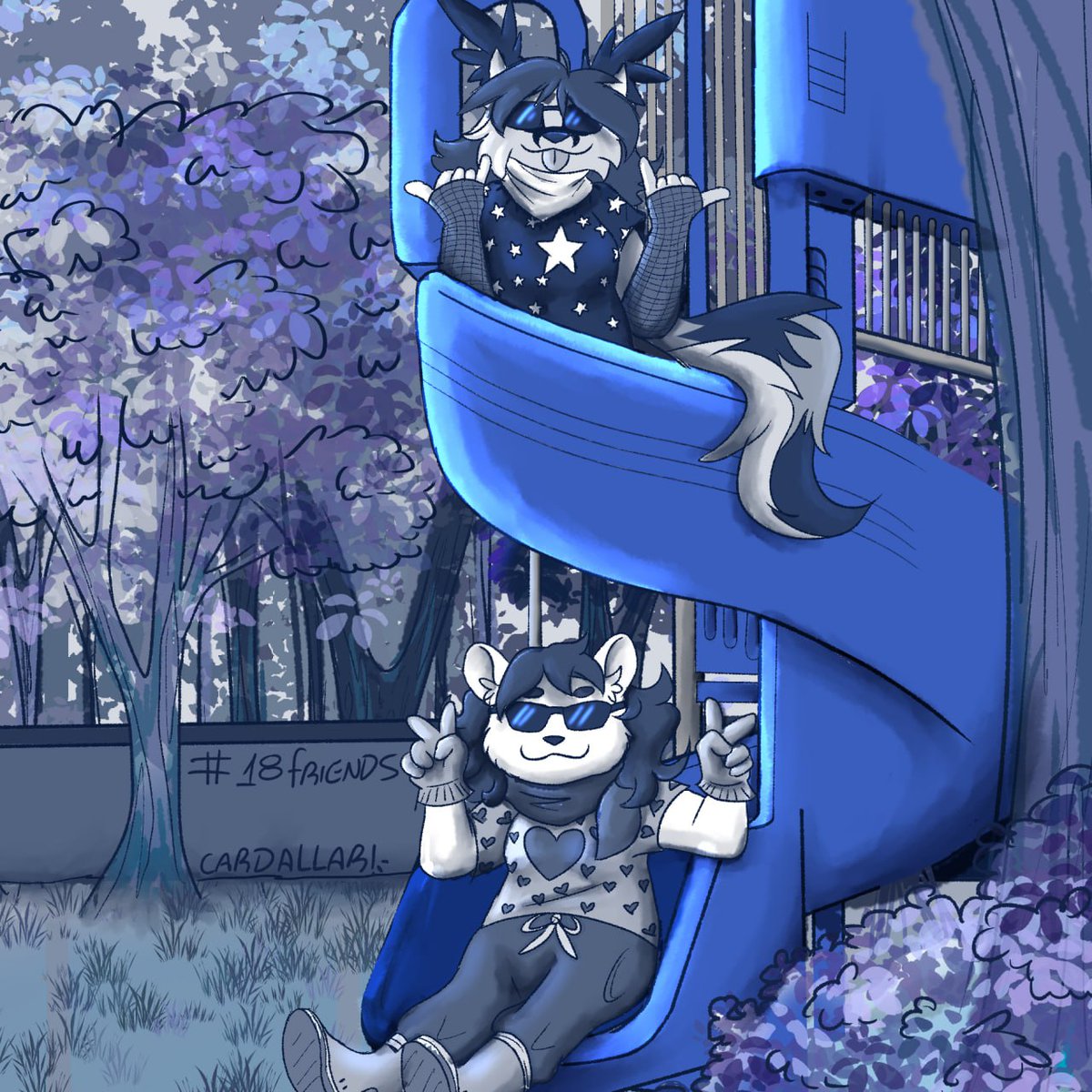 AriMianCardall's tweet photo. Furtober 2024 Day 18 - Friends 

#furtober #furtober2024 #furry #furryart #friends 

@itsyViczy https://t.co/RpUlG3MKLr