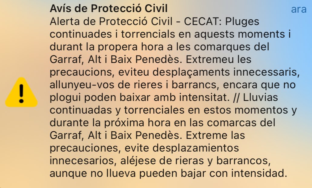 🔴 ALARMA ALS MÒBILS DEL GARRAF