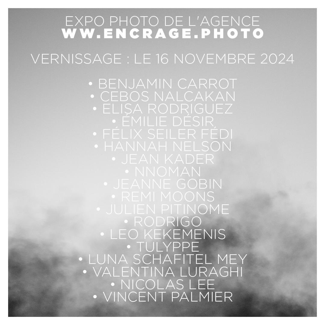 Les photographes de l’agence ENCRAGE vous invitent à leur première exposition collective du 16 au 30 novembre au TDTF à Paris, avec une soirée de vernissage le samedi 16 novembre. #encragephoto