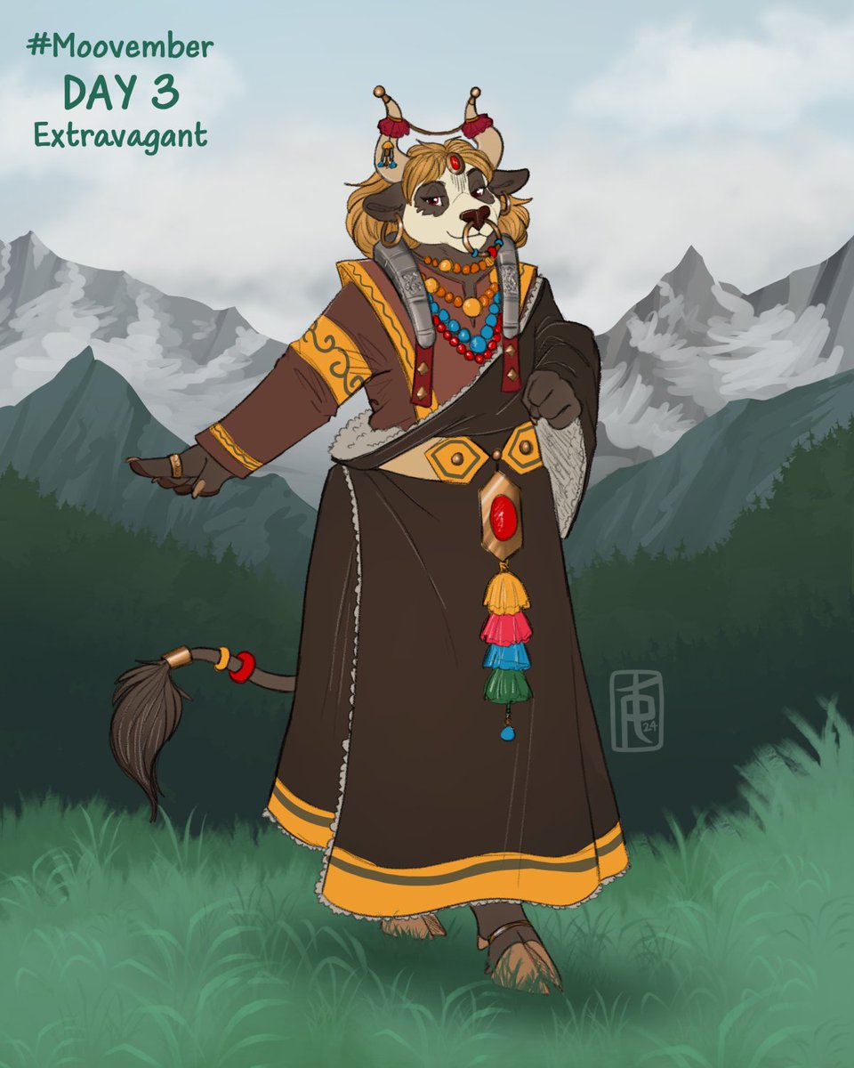 PalehornTea's tweet image. #Moovember Day 3: Extravagant! Featuring Chaichi Sootheflame!