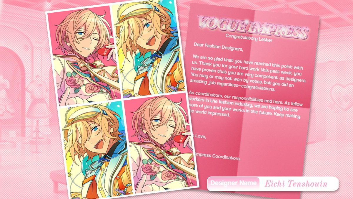 ㅤ
⋆˙⟡ — Lights, camera, couture! I, the 𝓕airy 𝓣ale of 𝓐llegories—𝑬𝐢𝐜𝐡𝐢 𝑻𝐞𝐧𝐬𝐡𝐨𝐮𝐢𝐧, am ready for a fashion fairytale, where dreams are made of fabric and magic is woven into every stitch. Goodbye, 𝑽𝒐𝒈𝒖𝒆 𝑰𝒎𝒑𝒓𝒆𝒔𝒔 𝟐𝟎𝟐𝟒! ᯓᡣ𐭩.ᐟ ⊹
ㅤ