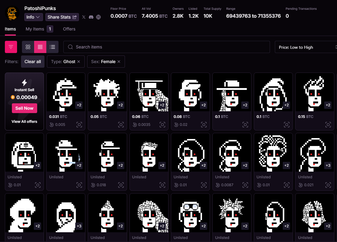 coolokapi's tweet image. Female Ghost @PatoshiPunks  🤩

#Ghost #PatoshiPunks #Bitmap #Patoshi