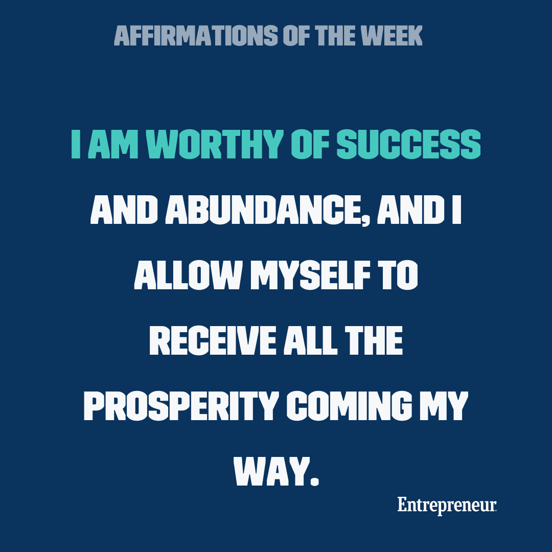 Entrepreneur's tweet photo. Making #affirmations a regular part of your routine can be incredibly powerful. Stay consistent with them, and you'll see yourself finishing the year stronger than ever! https://t.co/UMWgqPouom
