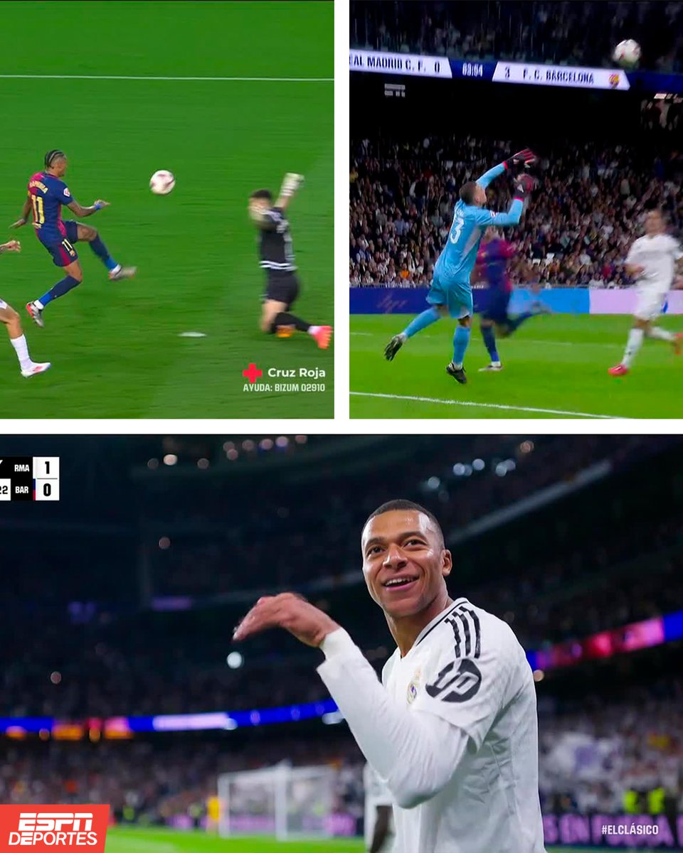 ESPNDeportes's tweet photo. "Oye Kylian, ¿cómo le gusta meter los goles a Raphinha?" 🫣 https://t.co/izxvjctoAK