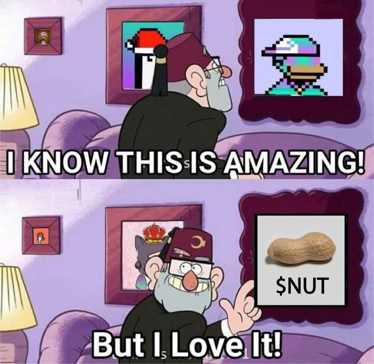 peanutonspl's tweet photo. They say legends never die… they just turn into $NUTs 🥜 Honoring PNUT, one laugh at a time

#NUT #PNUT #SOL #solmemes https://t.co/CYcDRVBNaj