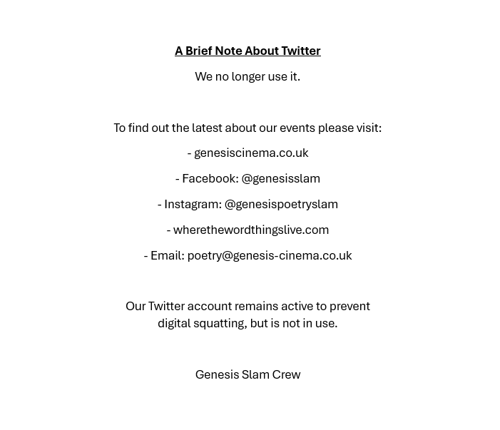 Genesis Slam tweet media