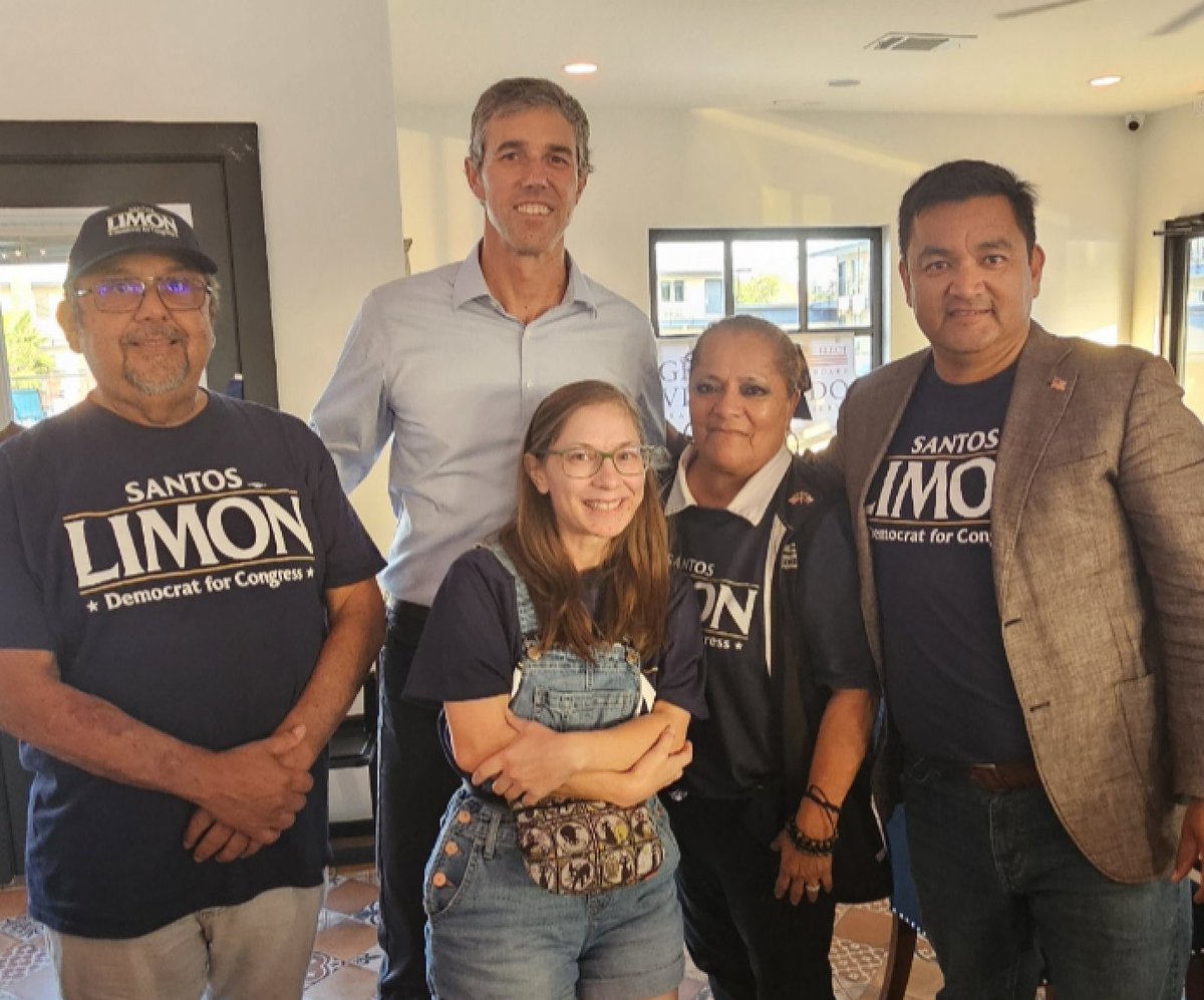 Santos Limon (@santoslimontx) on Twitter photo Beto O'Rourke joins Team Santos Limon for U.S. Congress to boost Democratic turnout in Texas' 23rd district. Thank you Beto! Let's GOTV & flip Texas & Texas' 23rd blue! <a href="/BetoORourke/">Beto O'Rourke</a> <a href="/KamalaHarris/">Kamala Harris</a> <a href="/ColinAllredTX/">Colin Allred</a> <a href="/txdemocrats/">TX Democrats</a> <a href="/dccc/">DCCC</a> <a href="/DCCCchair/">Ben Ray Luján</a> <a href="/TexasAFLCIO/">Texas AFL-CIO</a> Beto O'Rourke joins Team Santos Limon for U.S. Congress to boost Democratic turnout in Texas' 23rd district. Thank you Beto! Let's GOTV & flip Texas & Texas' 23rd blue! <a href="/BetoORourke/">Beto O'Rourke</a> <a href="/KamalaHarris/">Kamala Harris</a> <a href="/ColinAllredTX/">Colin Allred</a> <a href="/txdemocrats/">TX Democrats</a> <a href="/dccc/">DCCC</a> <a href="/DCCCchair/">Ben Ray Luján</a> <a href="/TexasAFLCIO/">Texas AFL-CIO</a>