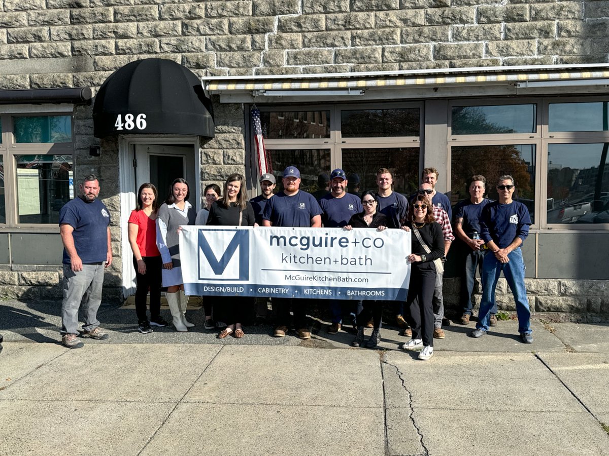 mcguirekitchen's tweet photo. What a whirlwind week! 🎉 Celebrating our showroom’s 6th Anniversary AND sharing big news: In Spring 2025, we’re moving to a new location—486 Main St, Wakefield! Big plans for a stunning showroom + beautifying downtown. 🥂 Huge congrats to our fearless leader, Rob McGuire! https://t.co/THErr1qZO5