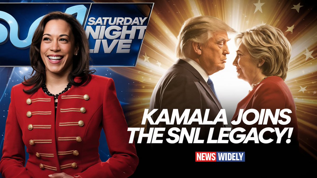 NewsWidely's tweet image. Harris Becomes the Latest Politician to Hilariously Crash Saturday Night Live!

Kamala Harris Joins the SNL Legacy in Race Against Trum
#KamalaOnSNL #PoliticalSatire #PresidentialHumor #SNL #KamalaHarris #DonaldTrump #HillaryClinton #USPolitics
