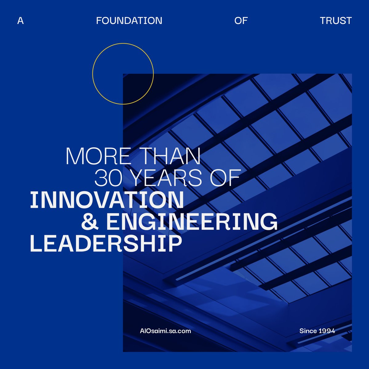 alosaimiconsult's tweet photo. With over 30 years of pioneering innovation and engineering excellence, Al Osaimi Consulting continues to shape the future, delivering transformative solutions.
#AlOsaimi #AOC #AFoundationOfTrust https://t.co/jrTrZSTZXo