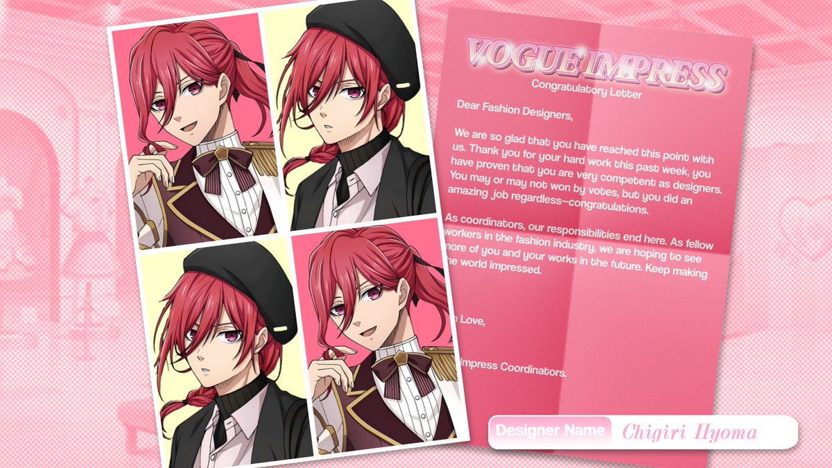 ⋆˙⟡ — Lights, camera, couture! I, Chigiri Hyoma, ready for a fashion fairytale, where dreams are made of fabric and magic is woven into every stitch. Goodbye, 𝑽𝒐𝒈𝒖𝒆 𝑰𝒎𝒑𝒓𝒆𝒔𝒔 𝟐𝟎𝟐𝟒! ᯓᡣ𐭩.ᐟ ⊹