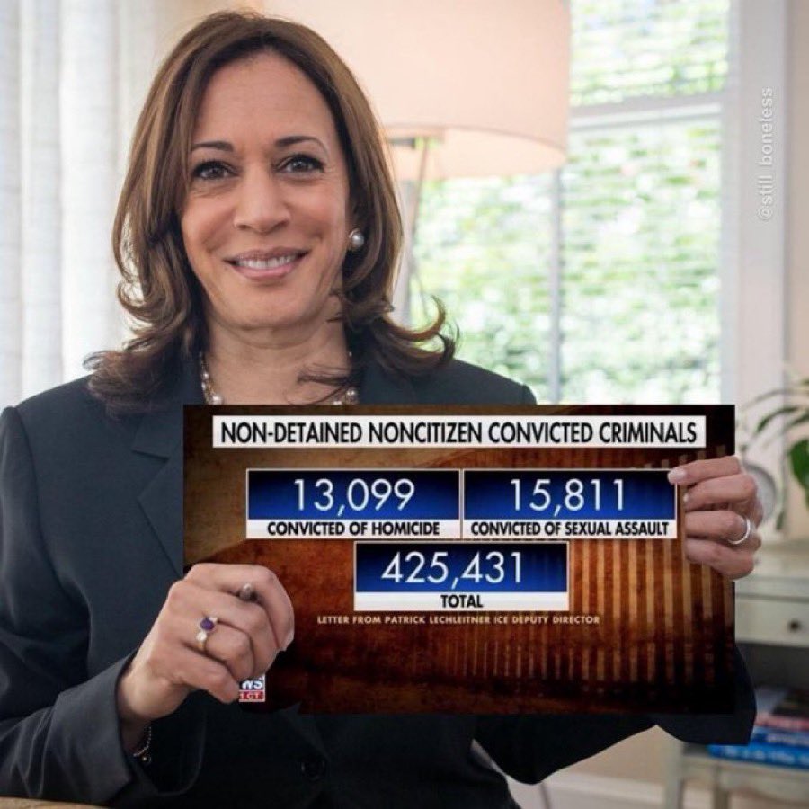 SandraSBreen's tweet photo. ๐จALERT
Kamala Harris
as a former prosecutor
knew the terror
and carnage
that she would create
by releasing 40k known
convicted rapists
and murderers into America.
๐นThis is evil beyond comprehension.
๐บ๐ธSave America!
๐บ๐ธVote Trump!
๐บ๐ธ๐บ๐ธ๐บ๐ธ
@AuthorJCHowell
@realDonaldTrump
@JDVance
@RobertKennedyJr
@TulsiGabbard
@elonmusk
@RealJamesWoods
๐ณ๏ธ
#Voteย
#VoteTrump2024
#VoteTrumpToSaveAmerica
๐บ๐ธ๐บ๐ธ๐บ๐ธ
3๏ธโฃ