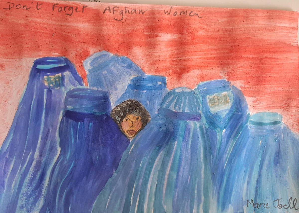 Hi everyone, I thought to share some of our art workshop today at Kilburn high street ( we have done some painting inspired by writing about women rights).