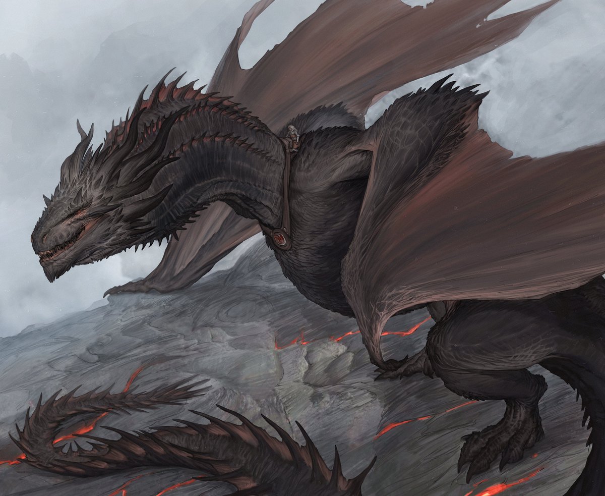 Balerion, the meatiest Black Dread. This piece of my all time favorite dragon was commissioned by a lovely client  🧡
I took a long break from posting to focus on my studies, coming back along with this legendary chunker feels great.