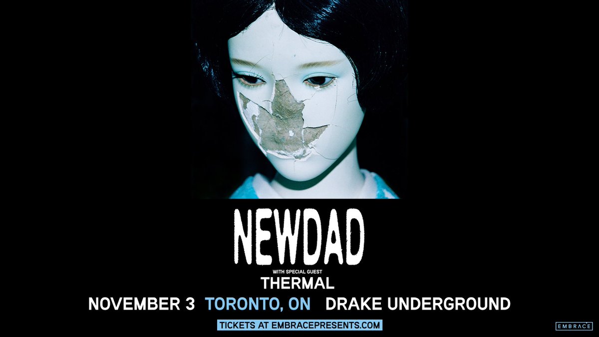 EmbracePresents's tweet image. TONIGHT: #NewDad is ready to transcend the audience with their hard-hitting instrumentals and haunting lyrical work at a sold-out Drake Underground! Set times below:
7pm - Doors
8pm - Thermal
9pm - NewDad
**All set times are subject to change