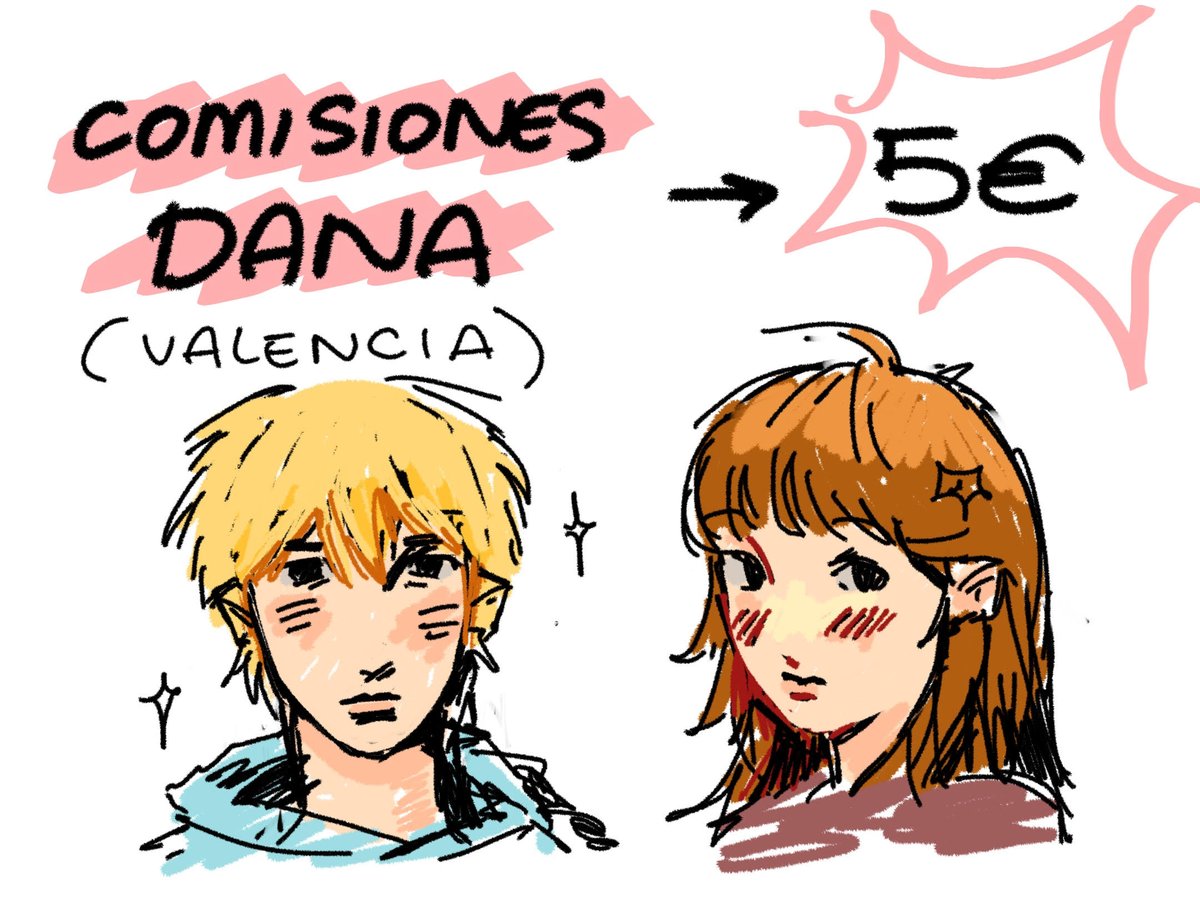 noquismiu's tweet photo. ⚠️COMISIONES DE EMERGENCIA PARA DANA⚠️

Dibujo cualquier personaje, oc, animal, fanart por solo 5€!!
Todo el dinero recaudado irá destinado a un gofundme "AYUDA DAMNIFICADOS POR EL DANA EN VALENCIA"

📩Si quieres mas info md📩
SE AGRADECE DIFUSION‼️‼️‼️
#ArtistforValencia #DANA https://t.co/iIEBvnbdQY