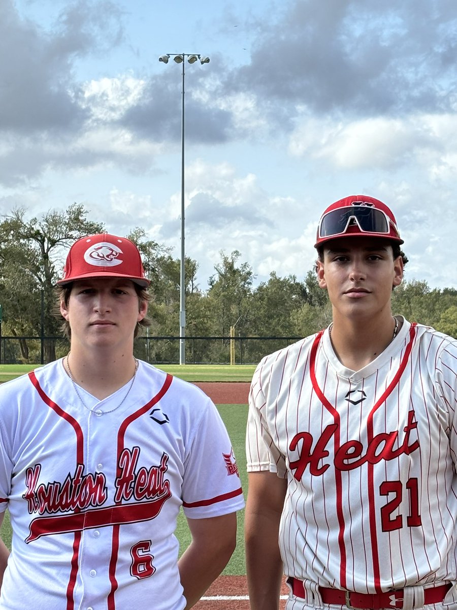 🚨Co-Players of the Game🚨

Connor Martinez
4 IP
7 K
2 H

Owen Scarborough 
2-3
2 RBI

11-2 Houston Heat
