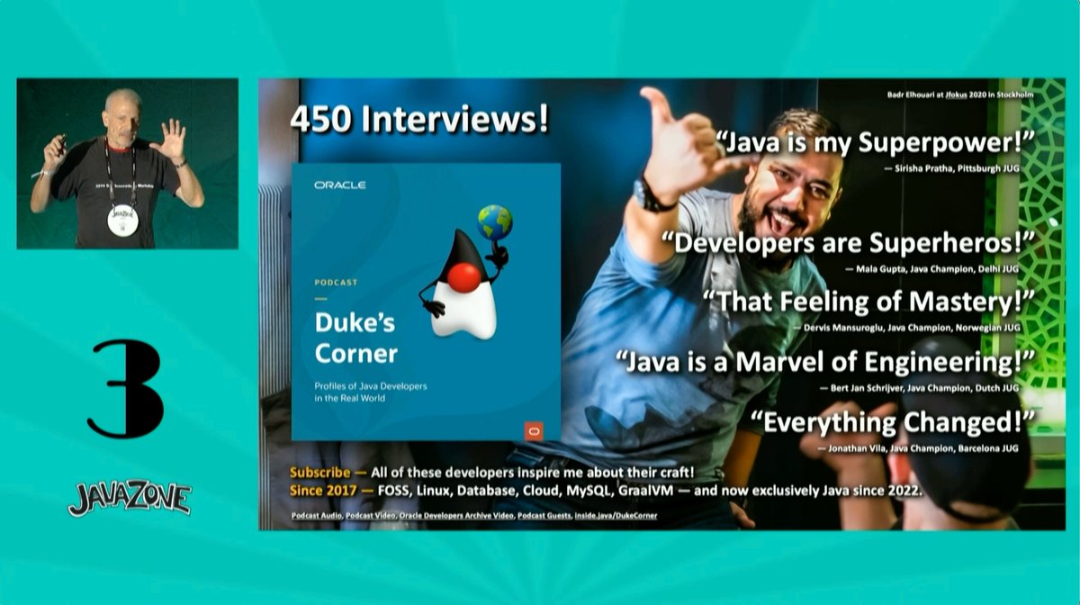 jimgris's tweet photo. Here's my session @javazone recently. I have a few versions of this deck now and I'm working on more presentations that focus on profiling developers and building FOSS communities. @java #foss #opensource
https://t.co/GPvt5224iz https://t.co/WQL8ZygVzB