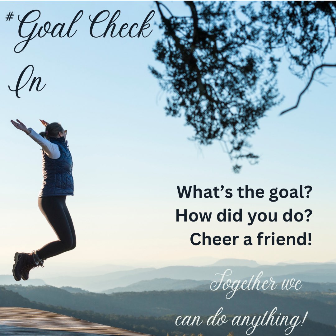 TCWestminster's tweet image. Welcome to November #GoalCheckIn!

What's the goal? How did it go? 
Cheer someone on!

We can do this together!

#WritingCommunity #Goals